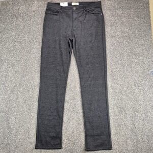 NWT Rye 51 Pants Mens 33 Gray Glen Plaid Wool Blend Brushed Knit 5-Pocket
